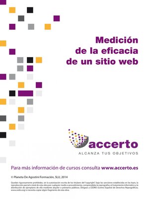 cover image of Medición de la eficacia de un sitio web